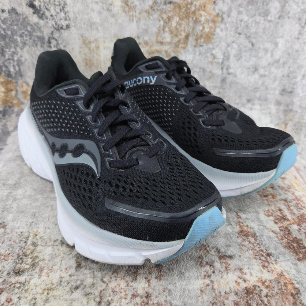 Saucony Guide 17 Running Shoes Womens 7.5W Black Stability S10937-100 Trainers